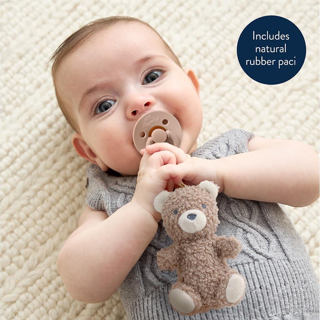 Conjunto Chupete y Peluche Itzy Ritzy Oso - 0 a 6 Meses