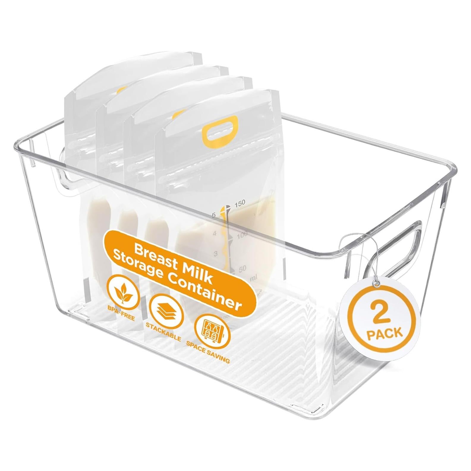 Contenedores de Almacenamiento de Leche Materna Priver - 2 Paquetes