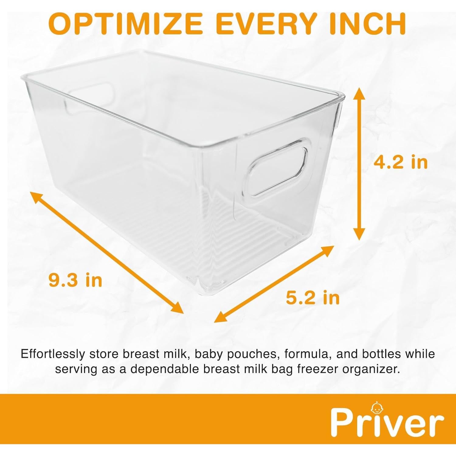 Contenedores de Almacenamiento de Leche Materna Priver - 2 Paquetes