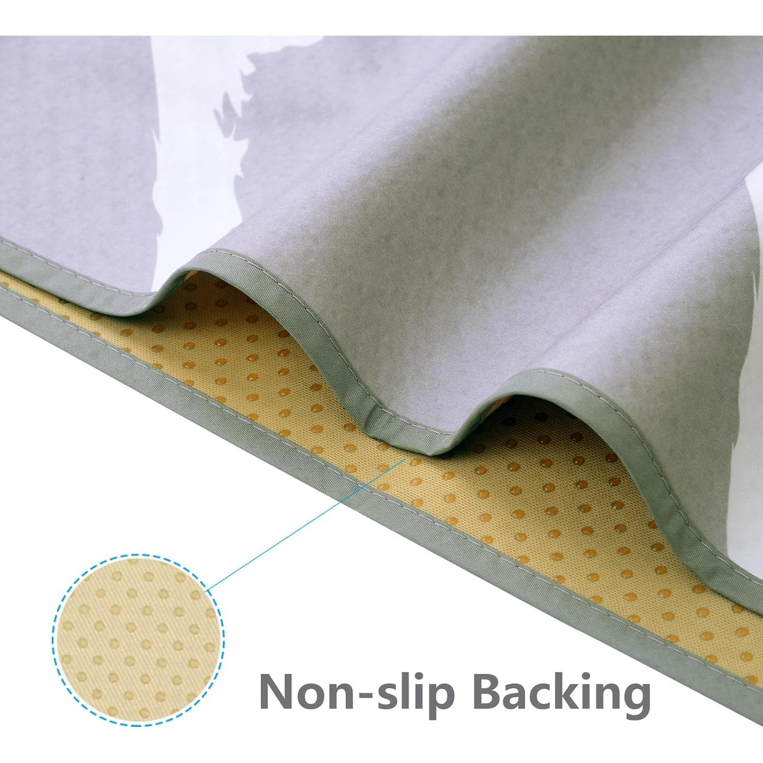 Alfombra Lavable Impermeable Antideslizante WOMUMON 130x130 cm