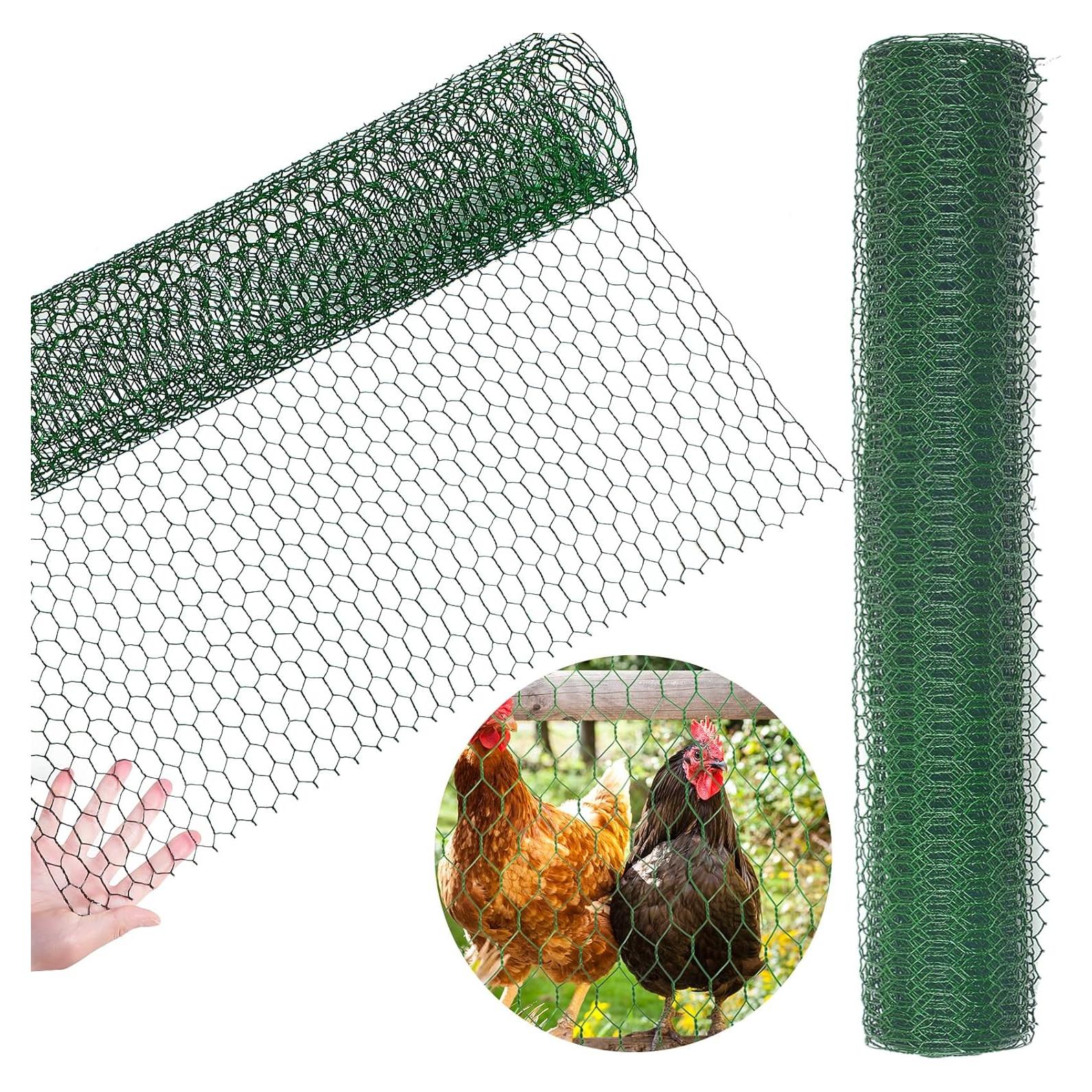 Malla de Alambre de Pollo Galvanizado SATINIOR 2 Hojas 34.8x406.4cm