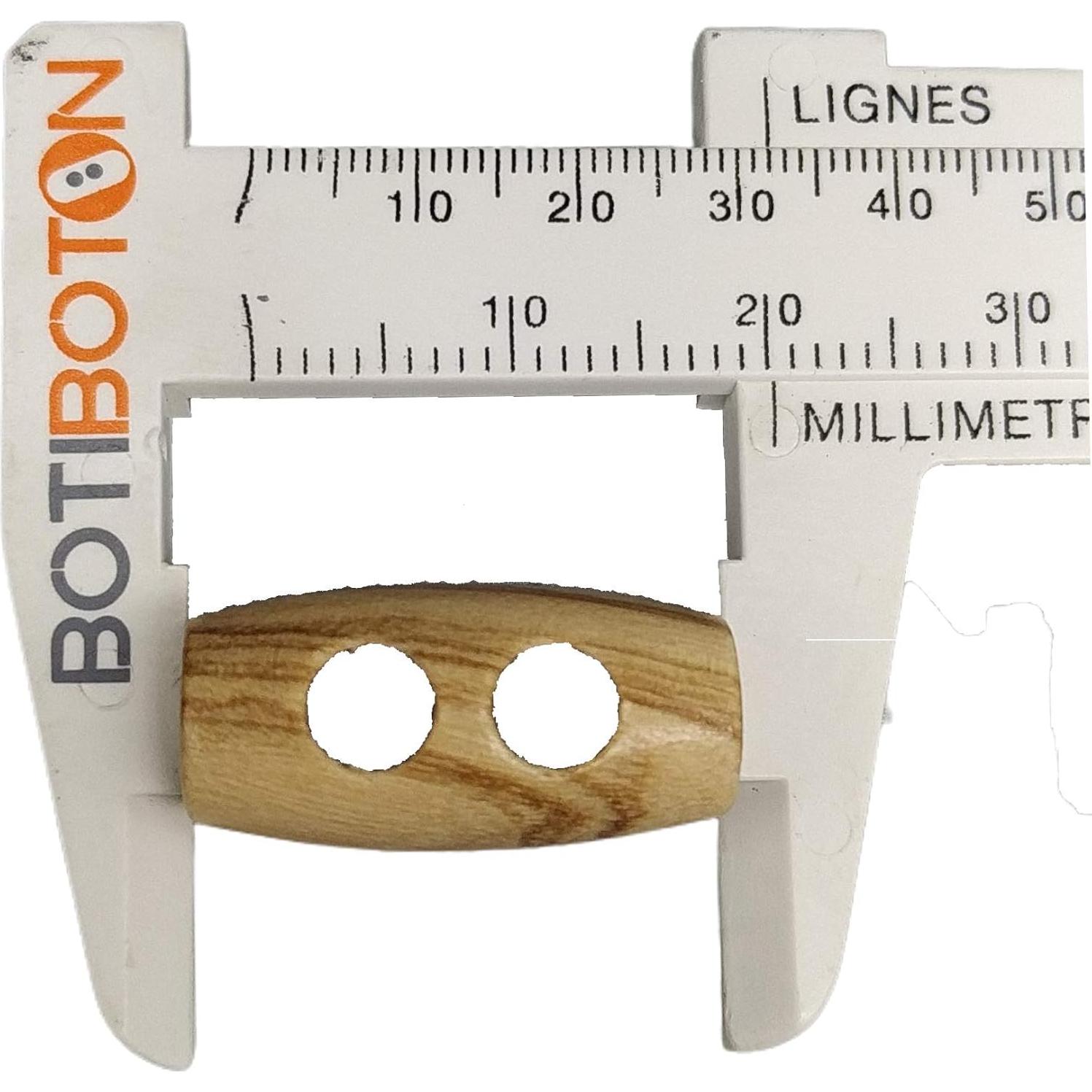Botones de Madera de Olivo Botiboton SL - 20 mm - 12 Piezas