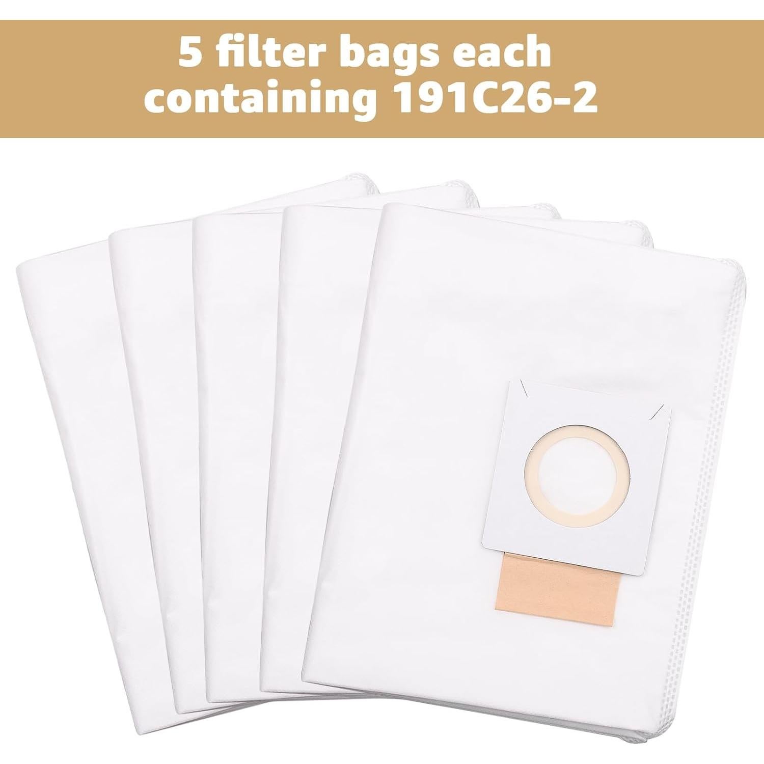 Bolsas de Filtro de Reemplazo Lakapre 191C26-2 - Paquete de 5