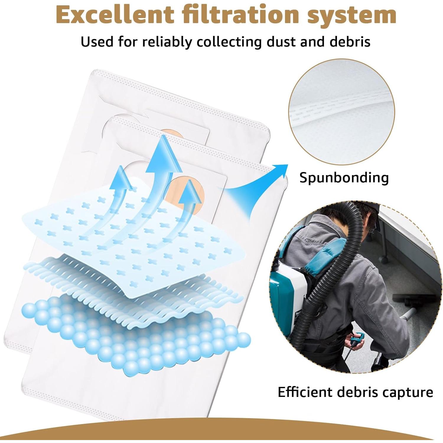 Bolsas de Filtro de Reemplazo Lakapre 191C26-2 - Paquete de 5