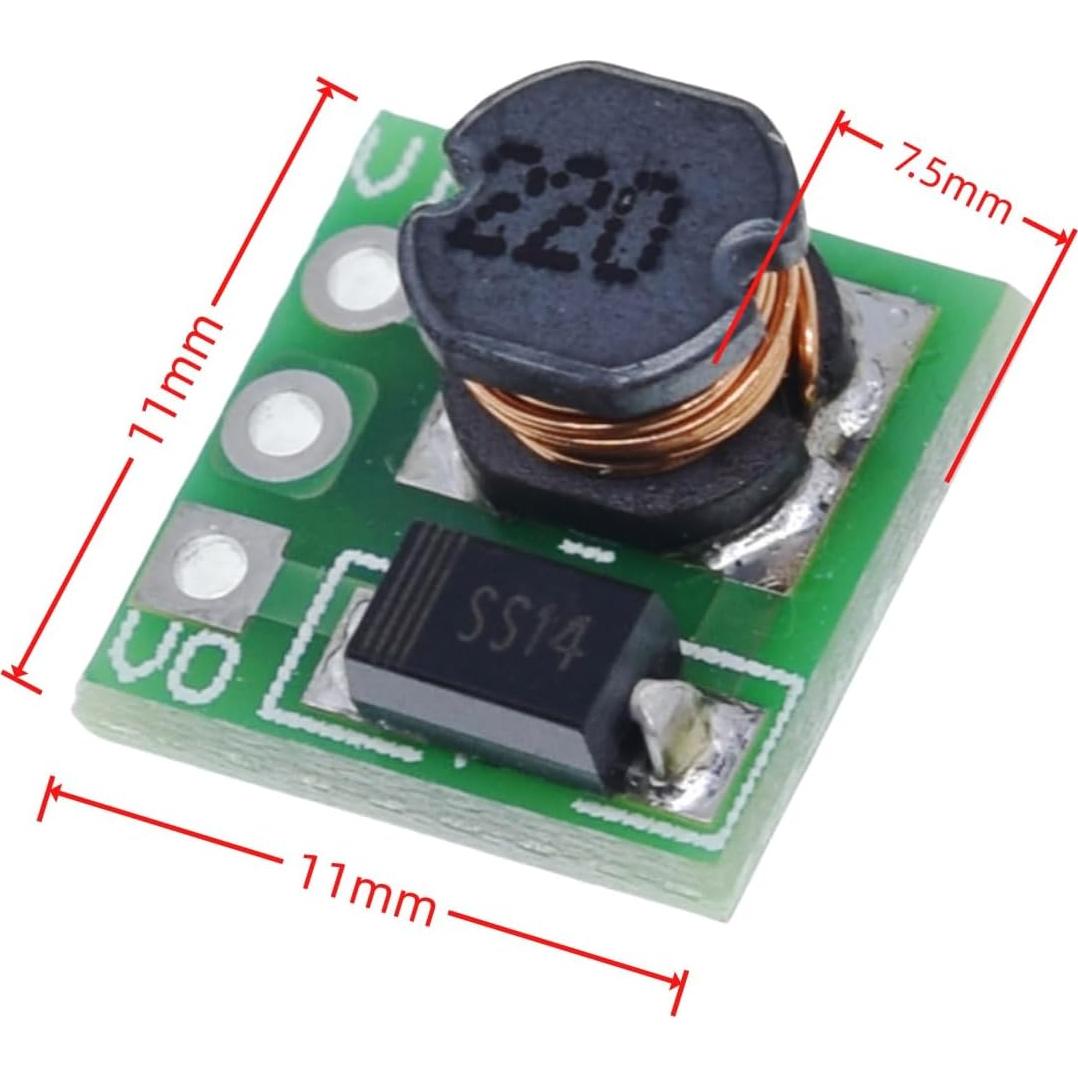 Paquete de 5 Módulos Boost MUXWELL 0.8-3.3V a 3.3V 500mA