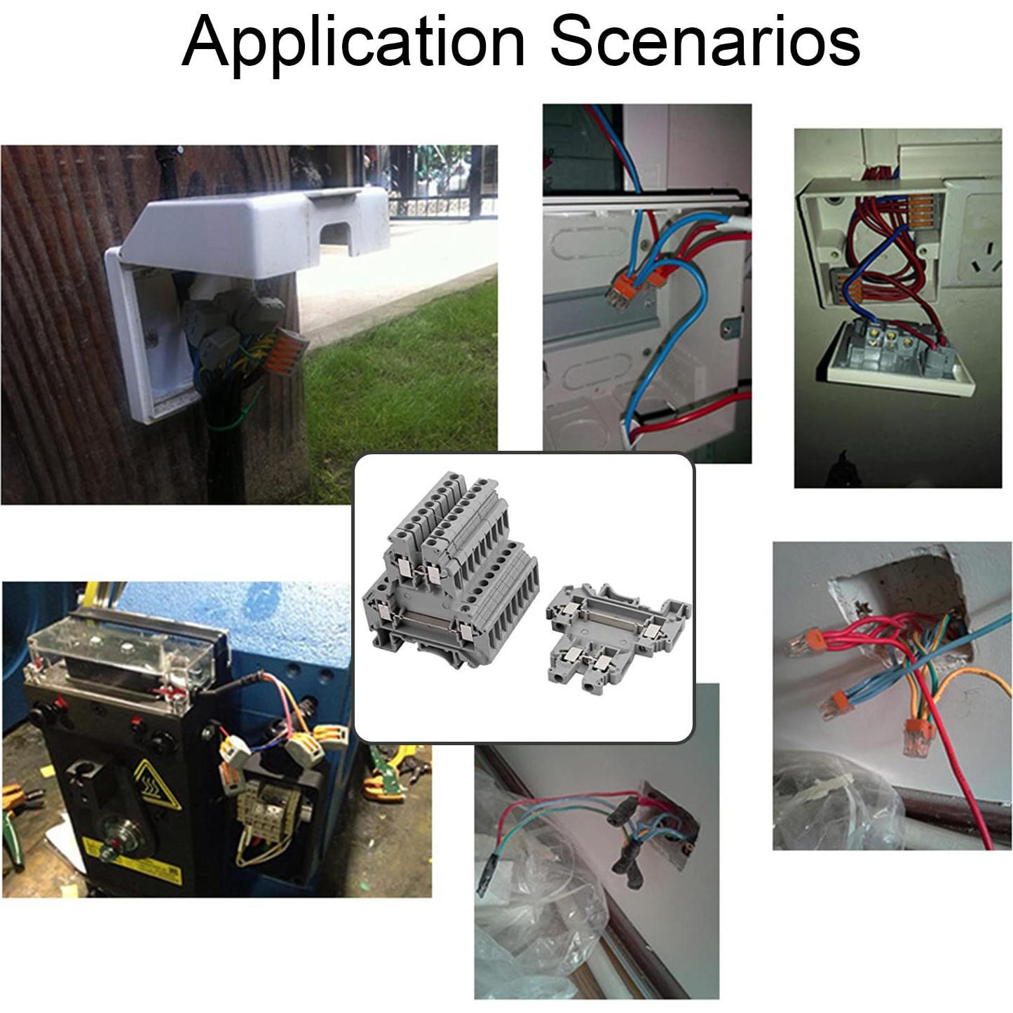 Soporte de Fusible Fielect E/UK 10 Pcs para Riel DIN 35mm