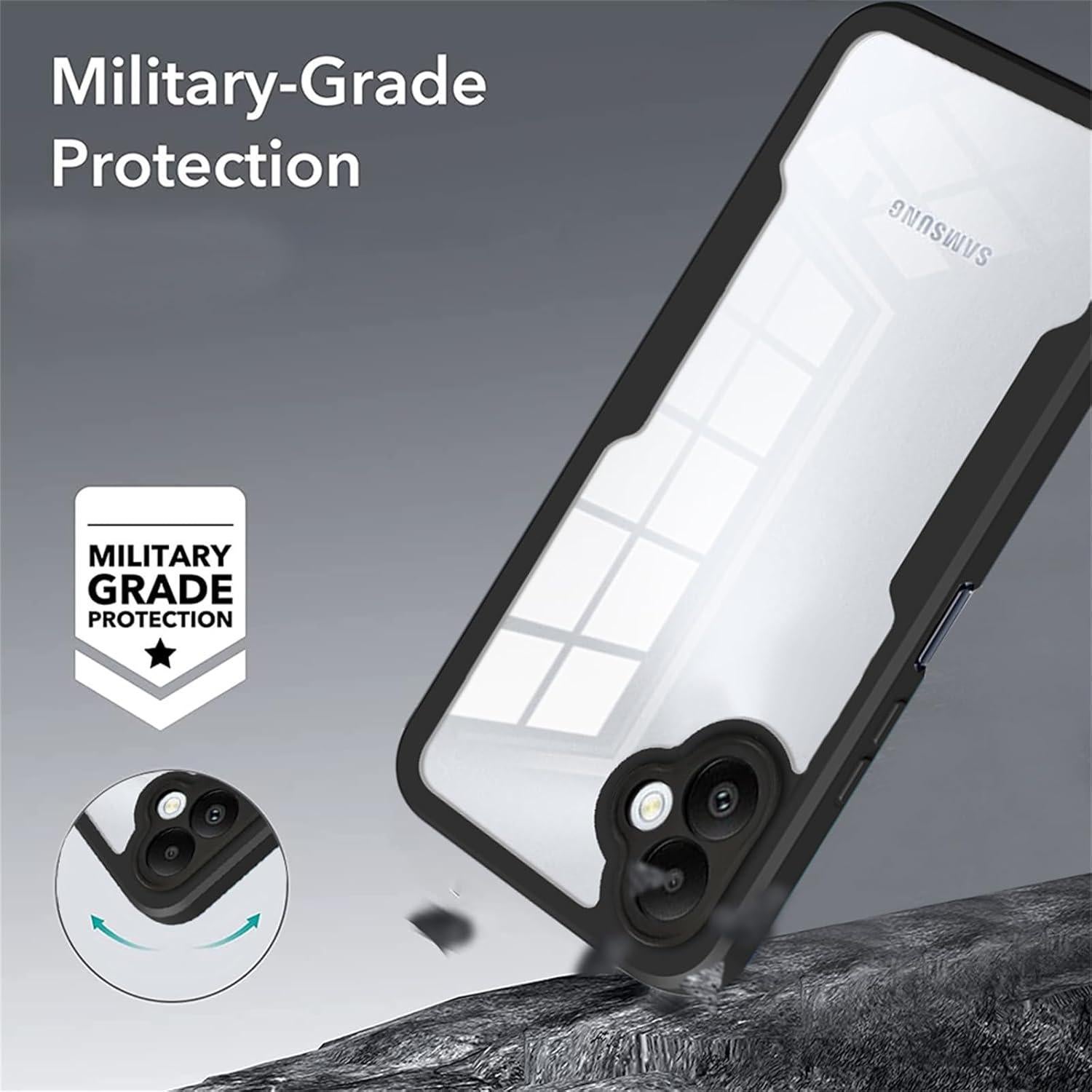 Funda Transparente CCSmall para Samsung Galaxy A05 con Protector