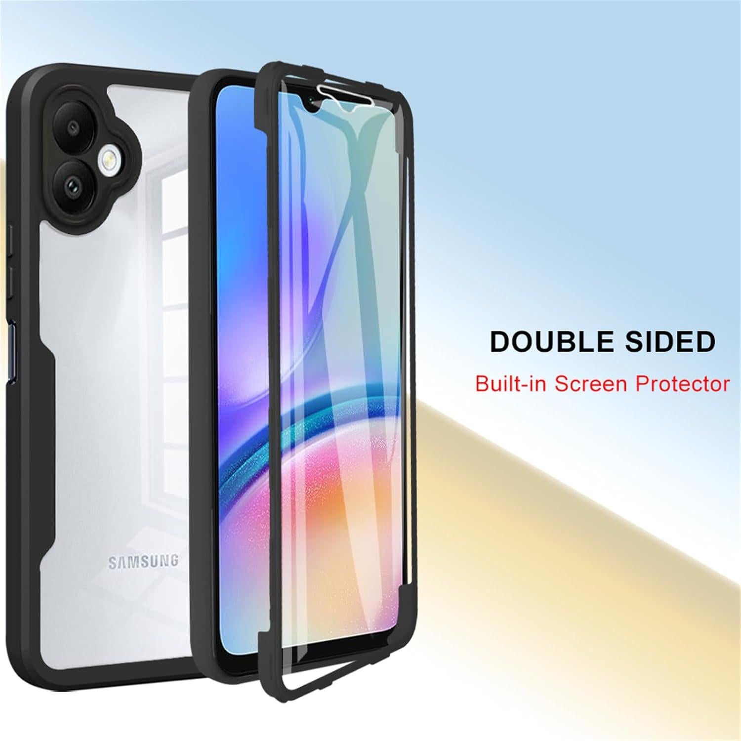 Funda Transparente CCSmall para Samsung Galaxy A05 con Protector