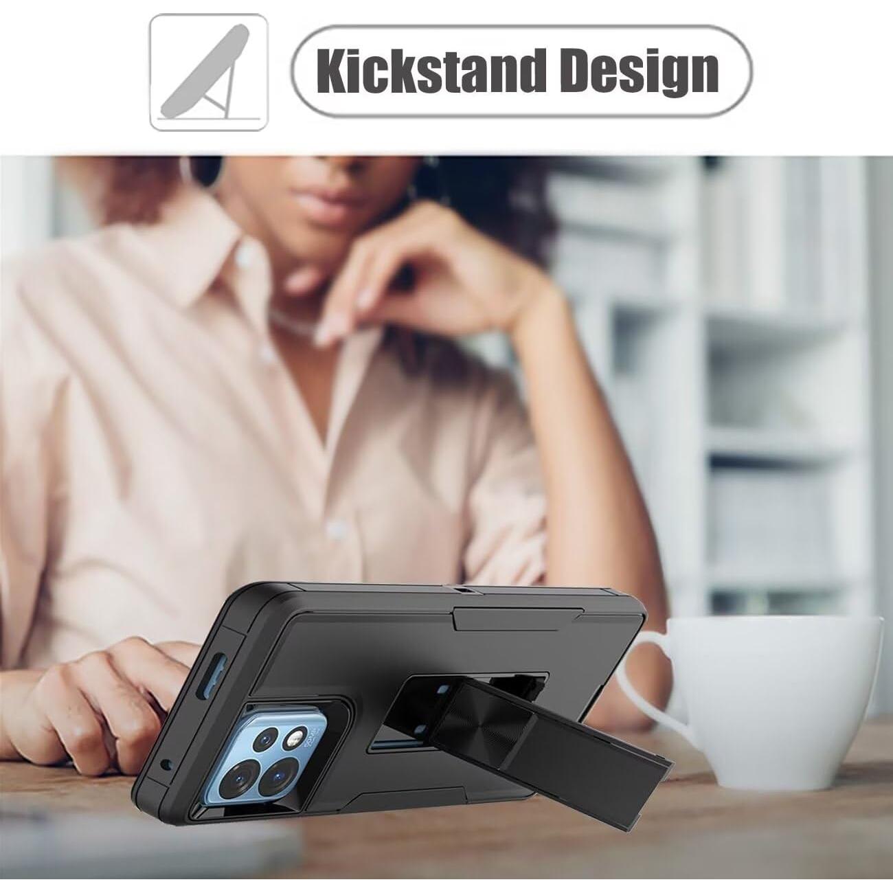 Funda para Motorola Edge Plus 2023 - Protección Militar, Soporte, Negro