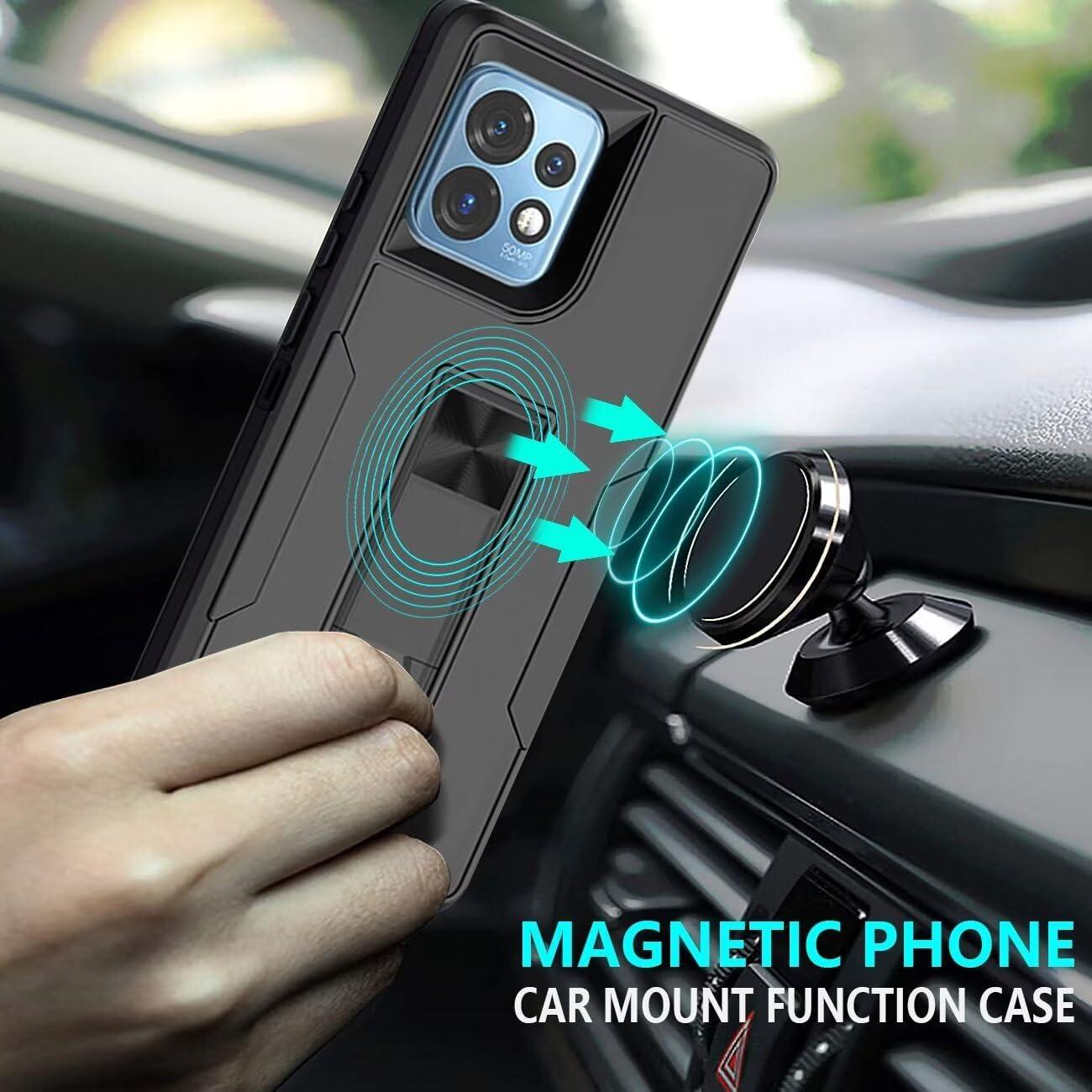 Funda para Motorola Edge Plus 2023 - Protección Militar, Soporte, Negro