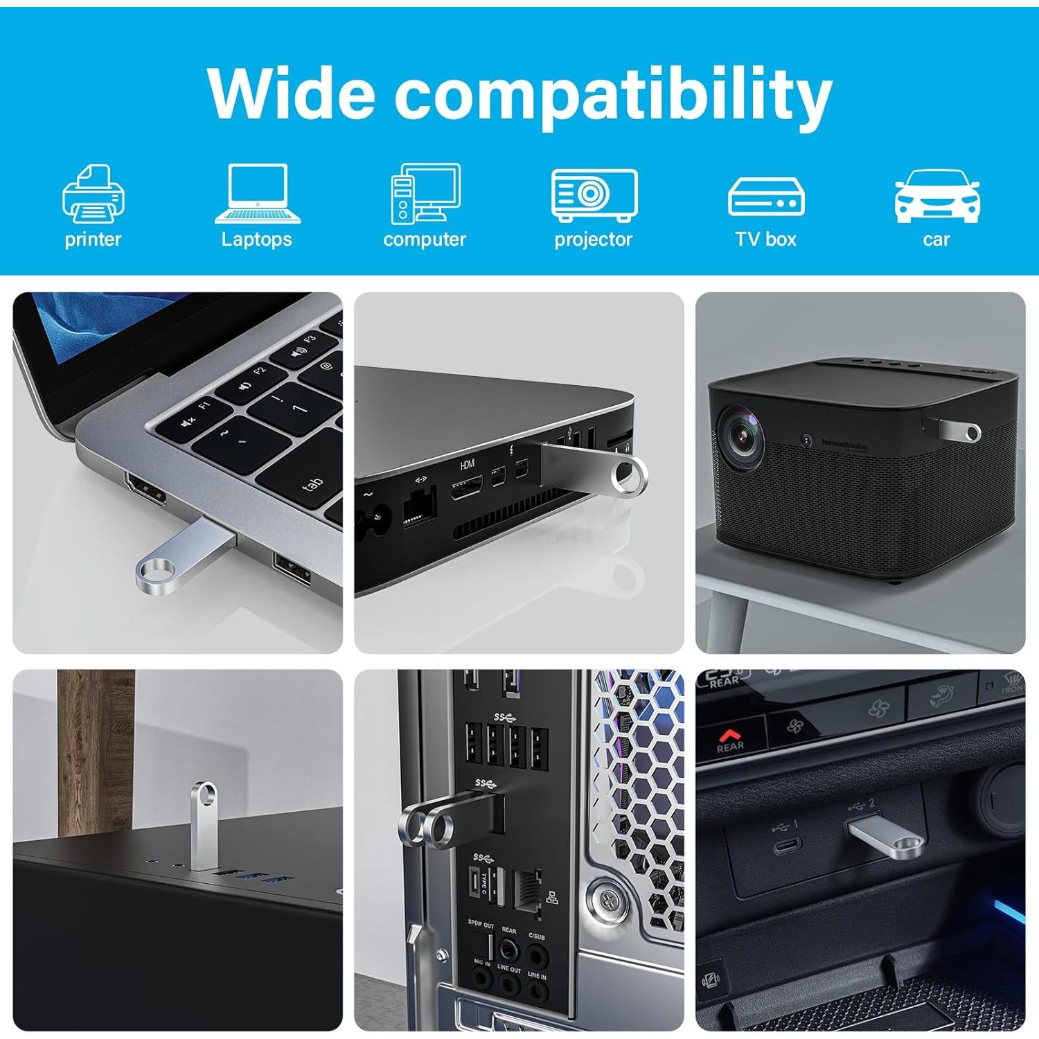 ABLAZE Unidad Flash USB 2.0 128MB Metal 10 Paquete