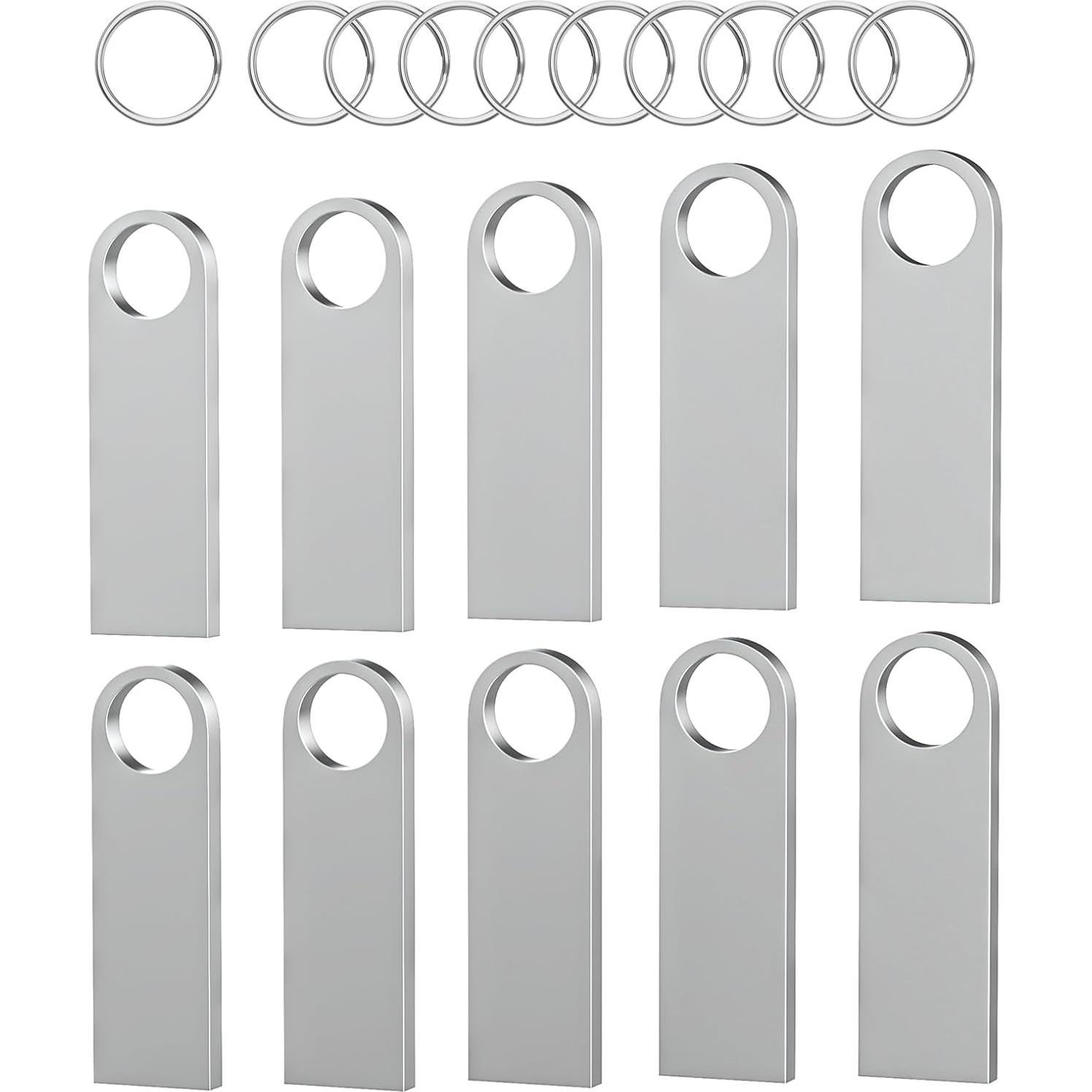 ABLAZE Unidad Flash USB 2.0 128MB Metal 10 Paquete