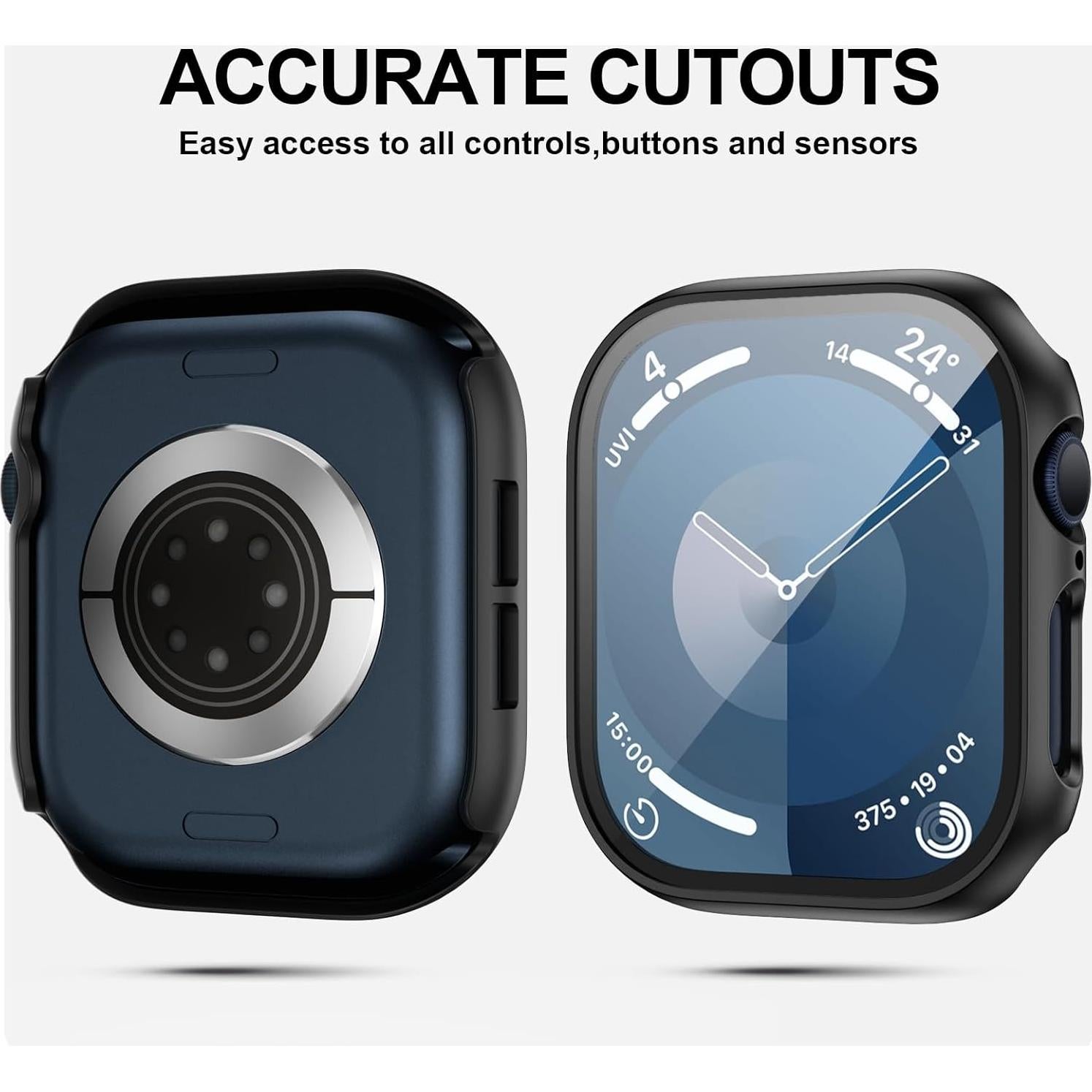 Funda y Protector de Pantalla JZK para Apple Watch 42mm