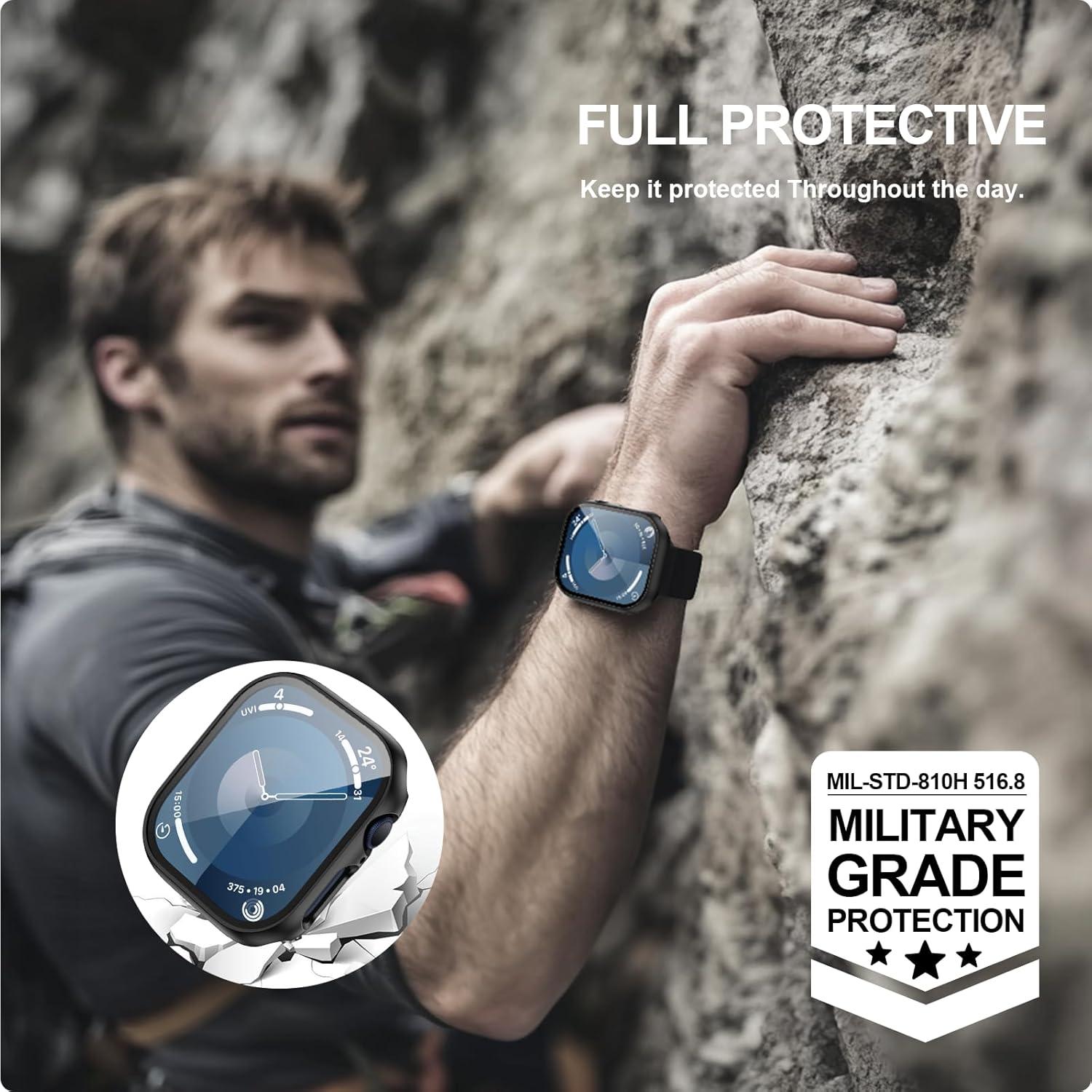 Funda y Protector de Pantalla JZK para Apple Watch 42mm