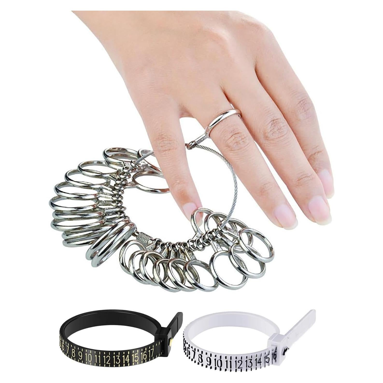 Herramienta de Medición de Tallas de Anillo WGLILO 27 Piezas
