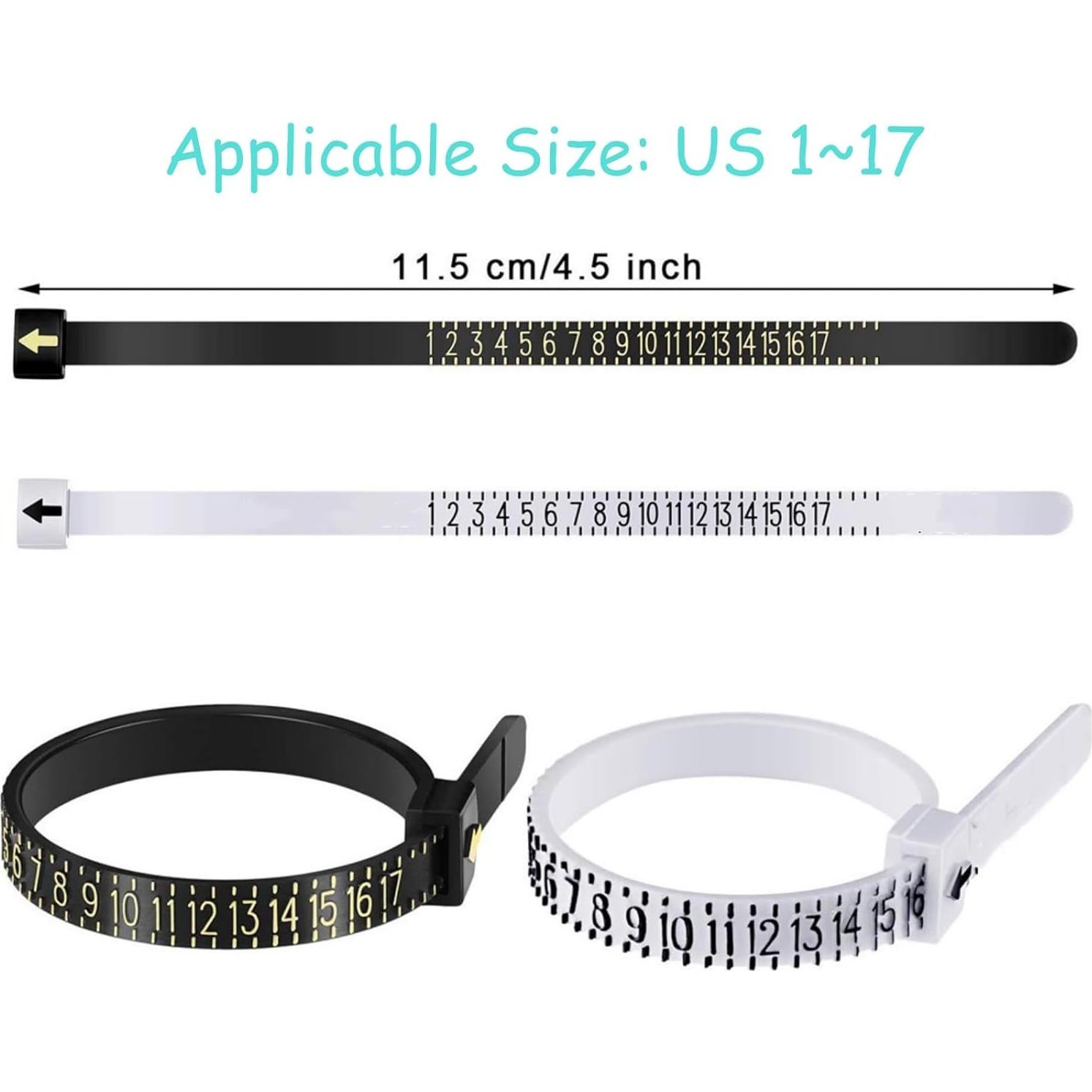 Herramienta de Medición de Tallas de Anillo WGLILO 27 Piezas