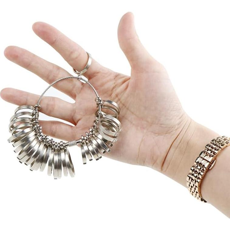 Herramienta de Medición de Tallas de Anillo WGLILO 27 Piezas