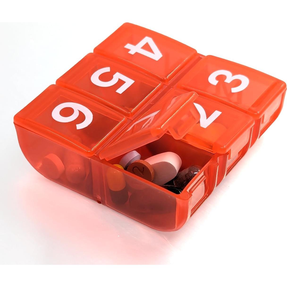 Organizador Semanal de Pastillas Pill Thing 6 Dosis Multicolor