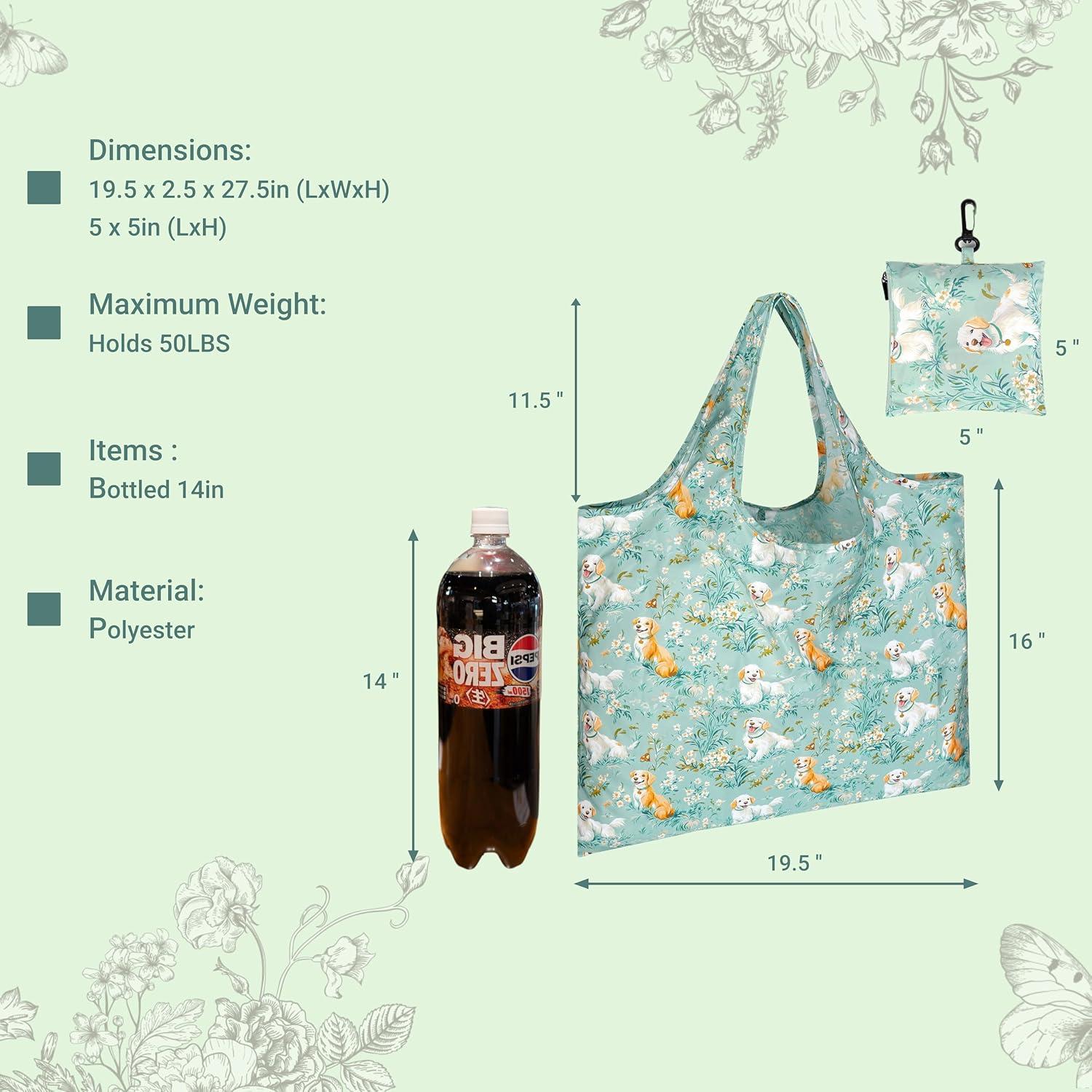 Bolsas de Compras Reutilizables JOVIUMII 6-Pack 25kg Plegables