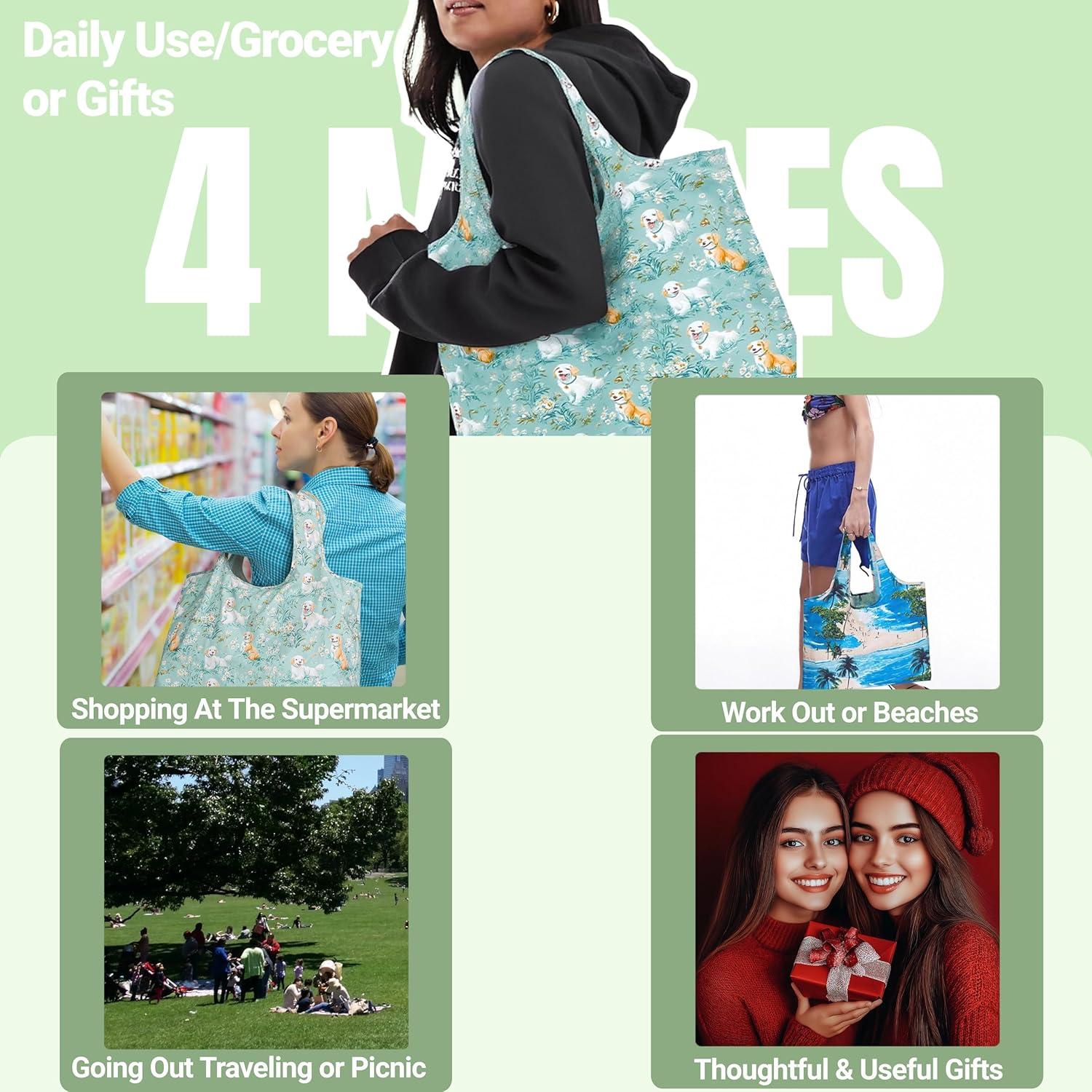 Bolsas de Compras Reutilizables JOVIUMII 6-Pack 25kg Plegables