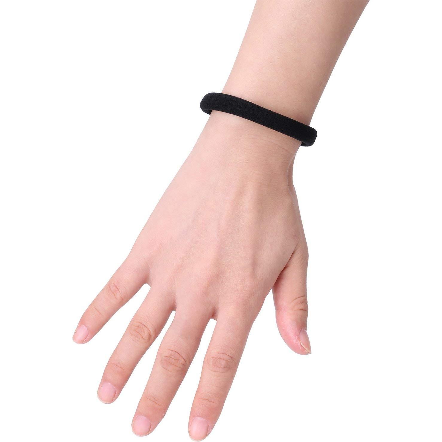 20 Gomas Elásticas Negras para Cabello Grueso e Rizado eBoot