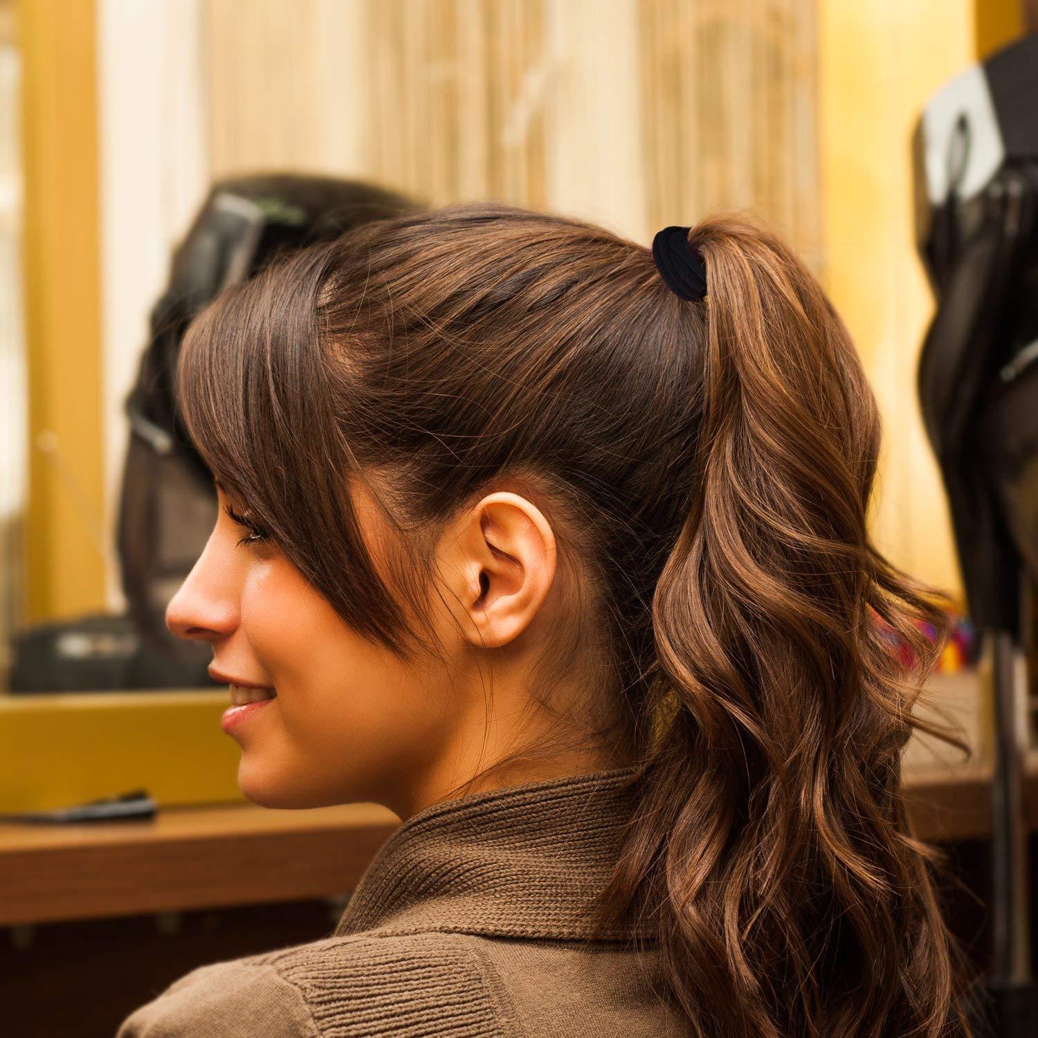 20 Gomas Elásticas Negras para Cabello Grueso e Rizado eBoot