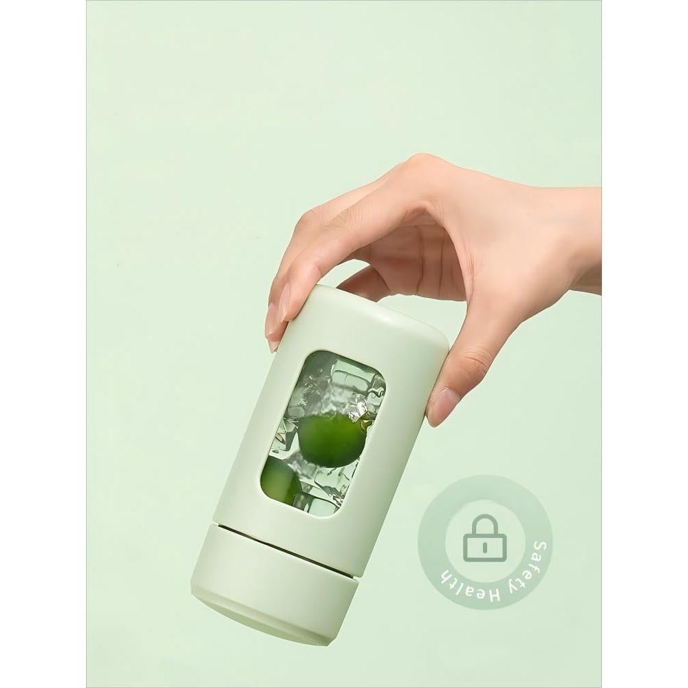 Botella de Agua de Vidrio Borosilicato DEDEYA 380ml Verde Claro