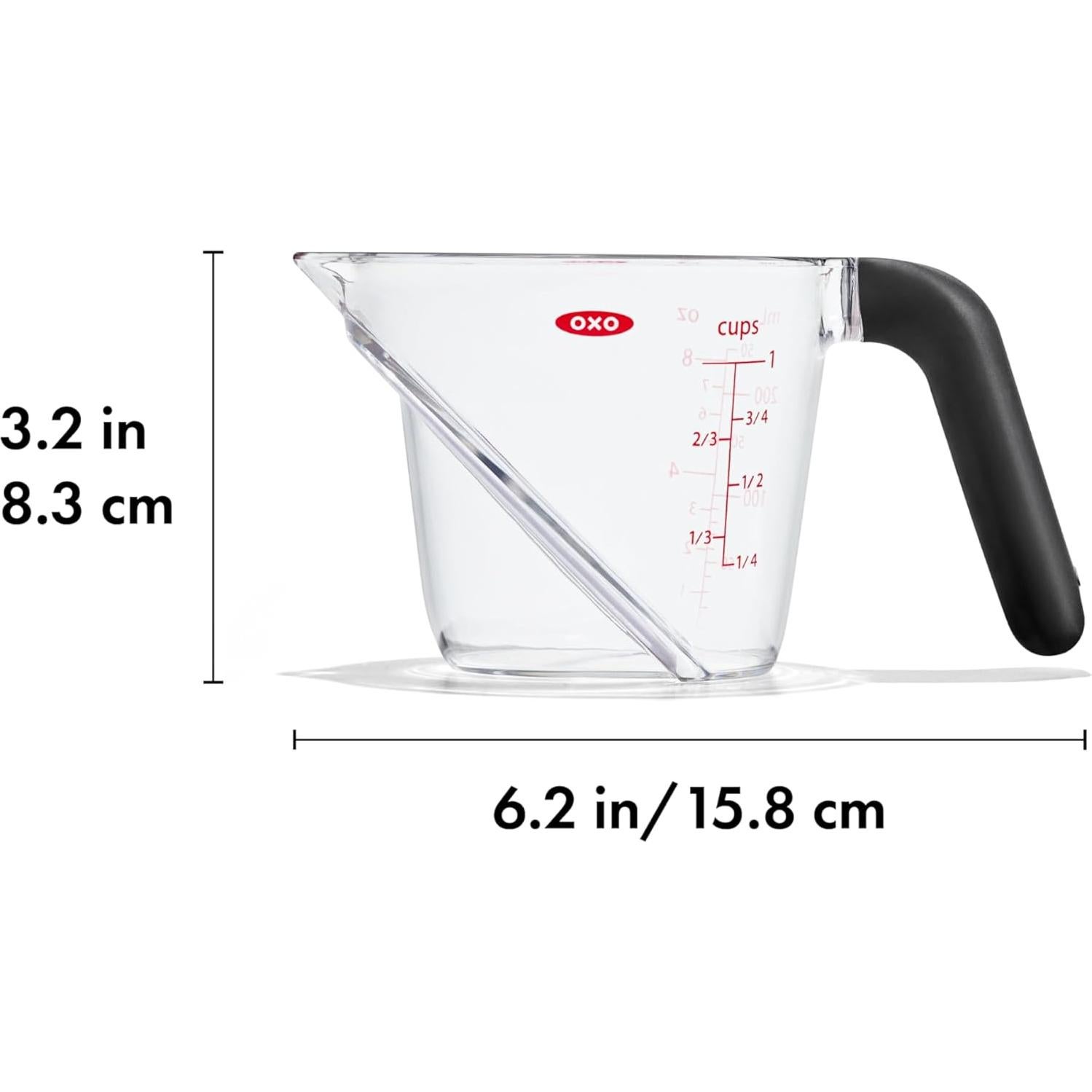 Taza Medidora Angulada OXO 1 Taza 236.6 ml Transparente