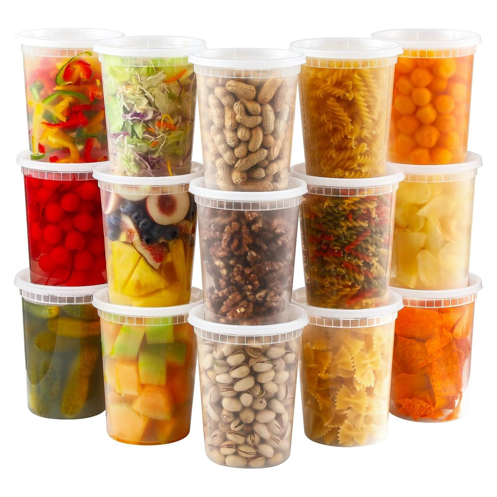 AOZITA 20 Contenedores Plásticos 0.95L Herméticos para Alimentos