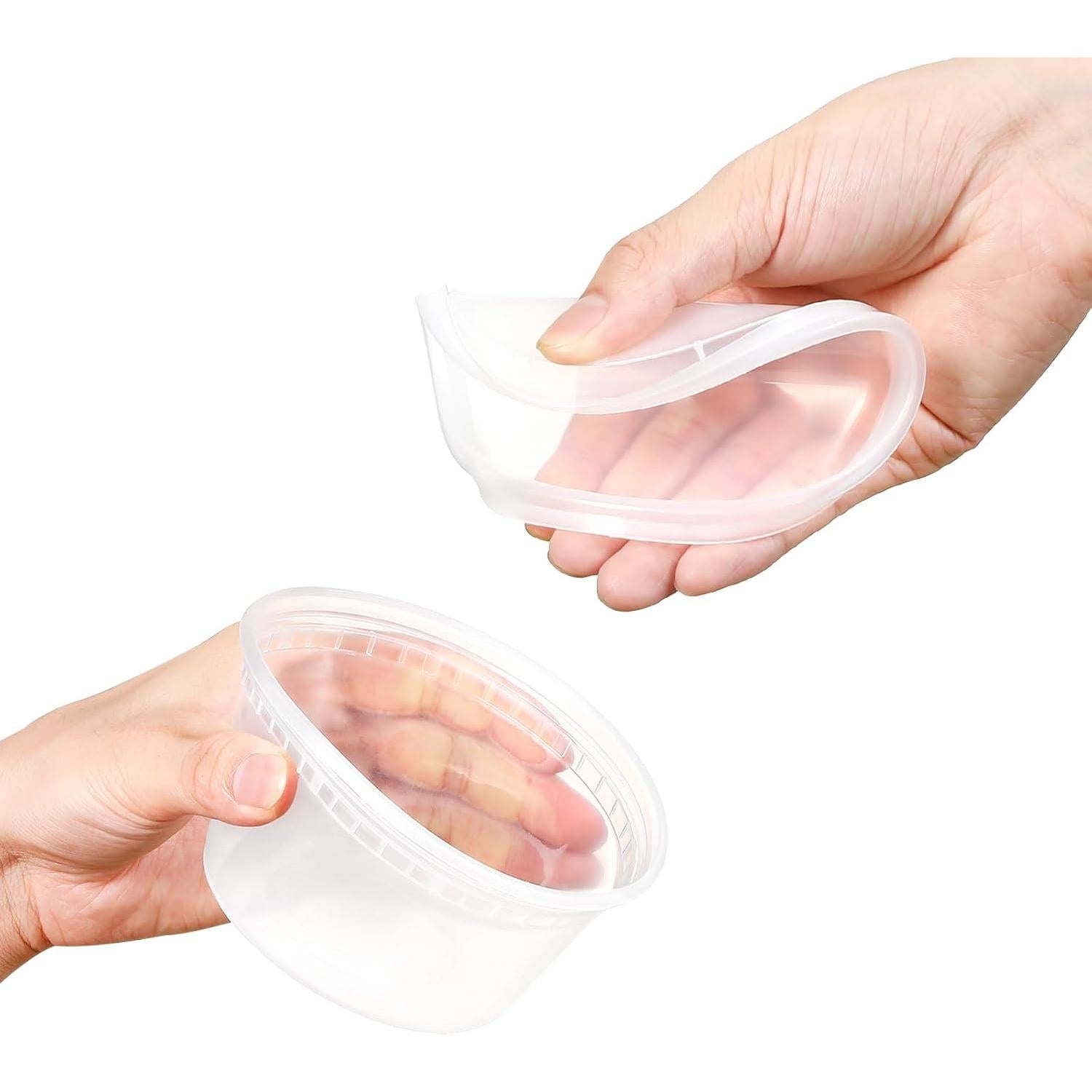 AOZITA 32 Contenedores de Plástico 12 oz Herméticos para Alimentos