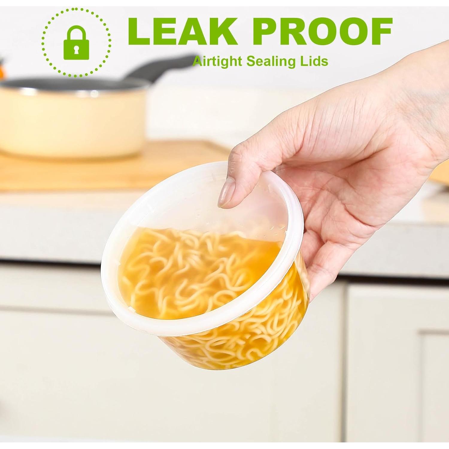 AOZITA 32 Contenedores de Plástico 12 oz Herméticos para Alimentos