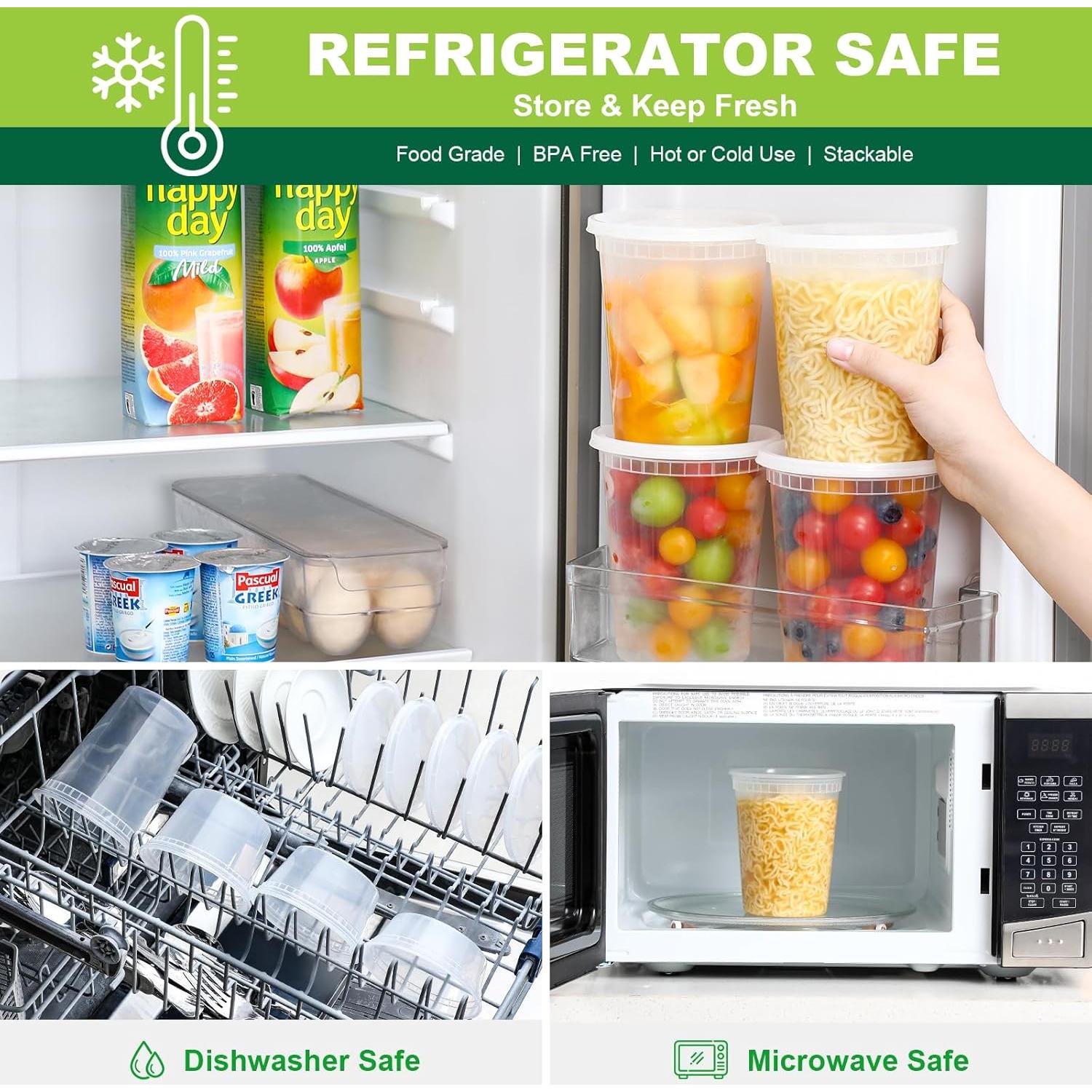 Contenedores de Alimentos AOZITA 40 Sets 0.95L Herméticos