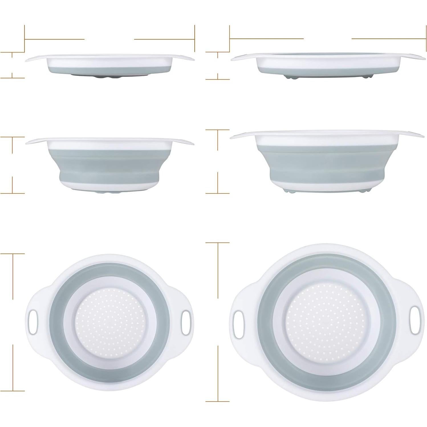 Juego de Coladores Plegables Dekostar - 6, 4 y 2 Cuartos