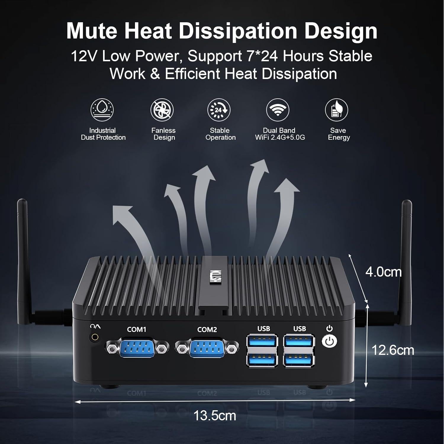 Mini PC HISTTON H3-J4125 8GB RAM 128GB SSD Sin Ventilador