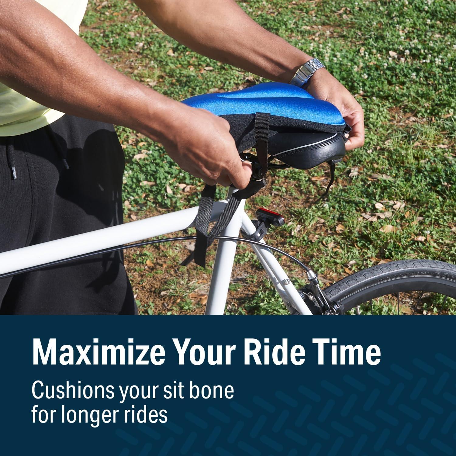 Cojín de Asiento de Bicicleta Bikeroo Gel Grande - Comodidad para Ciclismo