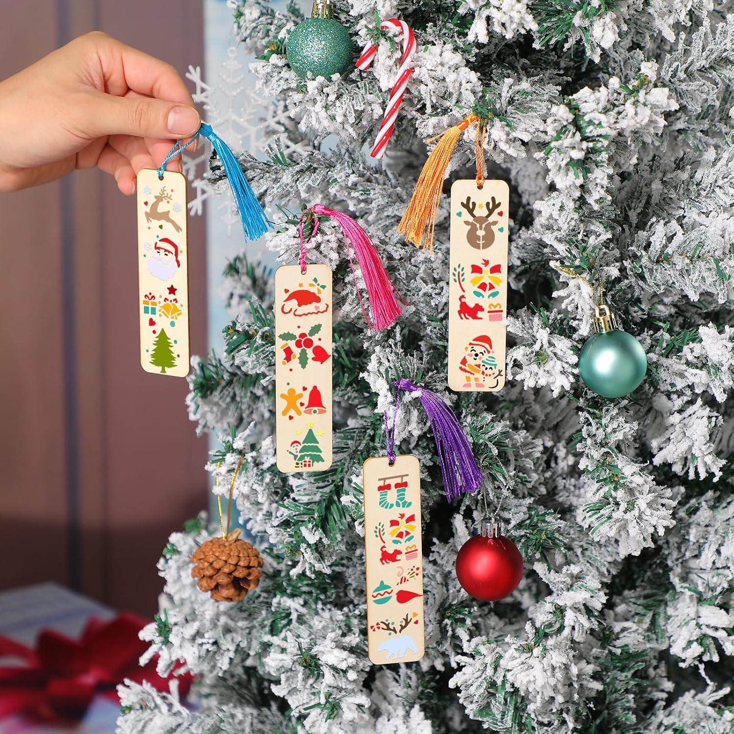 Kit de Marcadores de Madera TaoBary 92 Pcs Navidad DIY