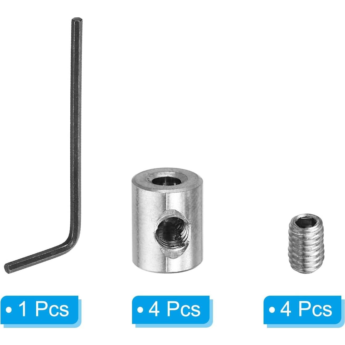 Juego de Clips de Cable PATIKIL Acero Inoxidable 3mm 4 Pcs