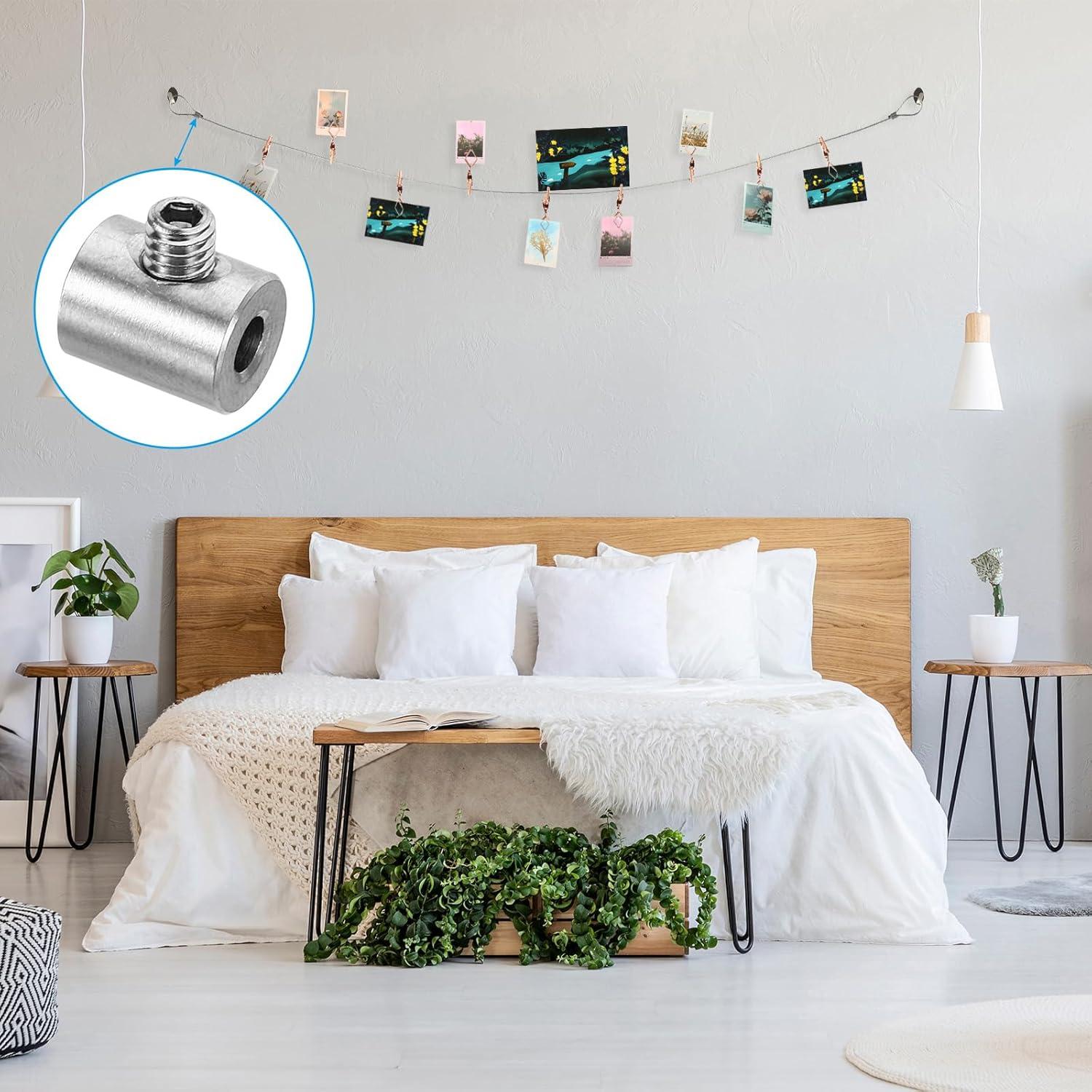 Juego de Clips de Cable PATIKIL Acero Inoxidable 3mm 4 Pcs