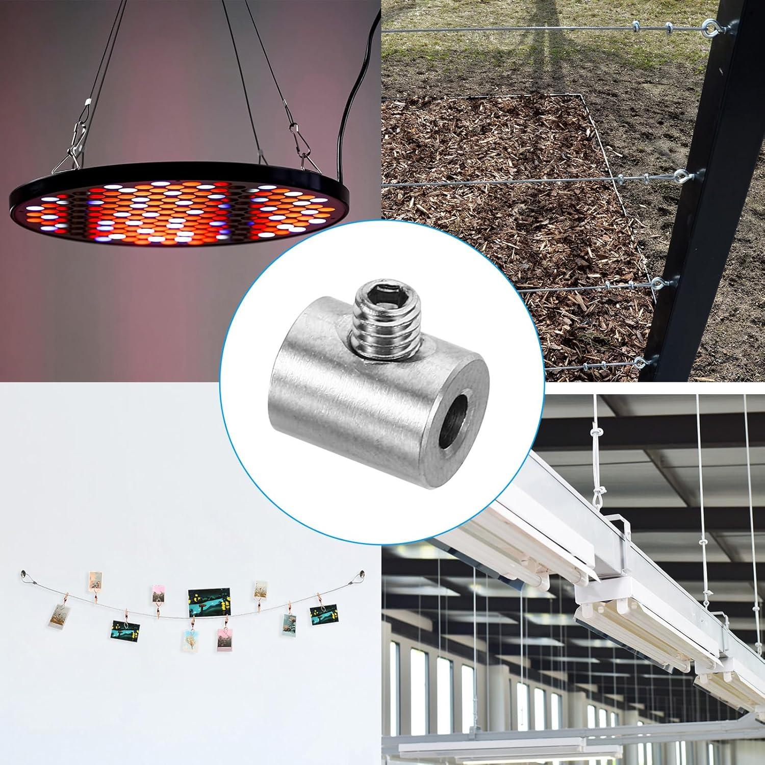 Juego de Clips de Cable PATIKIL Acero Inoxidable 3mm 4 Pcs