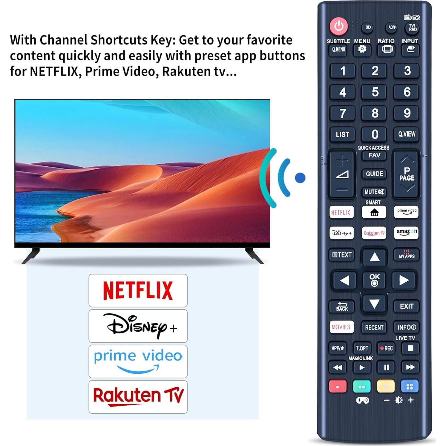 Control Remoto Universal LG LED HDTV RM-L5308S Compatible