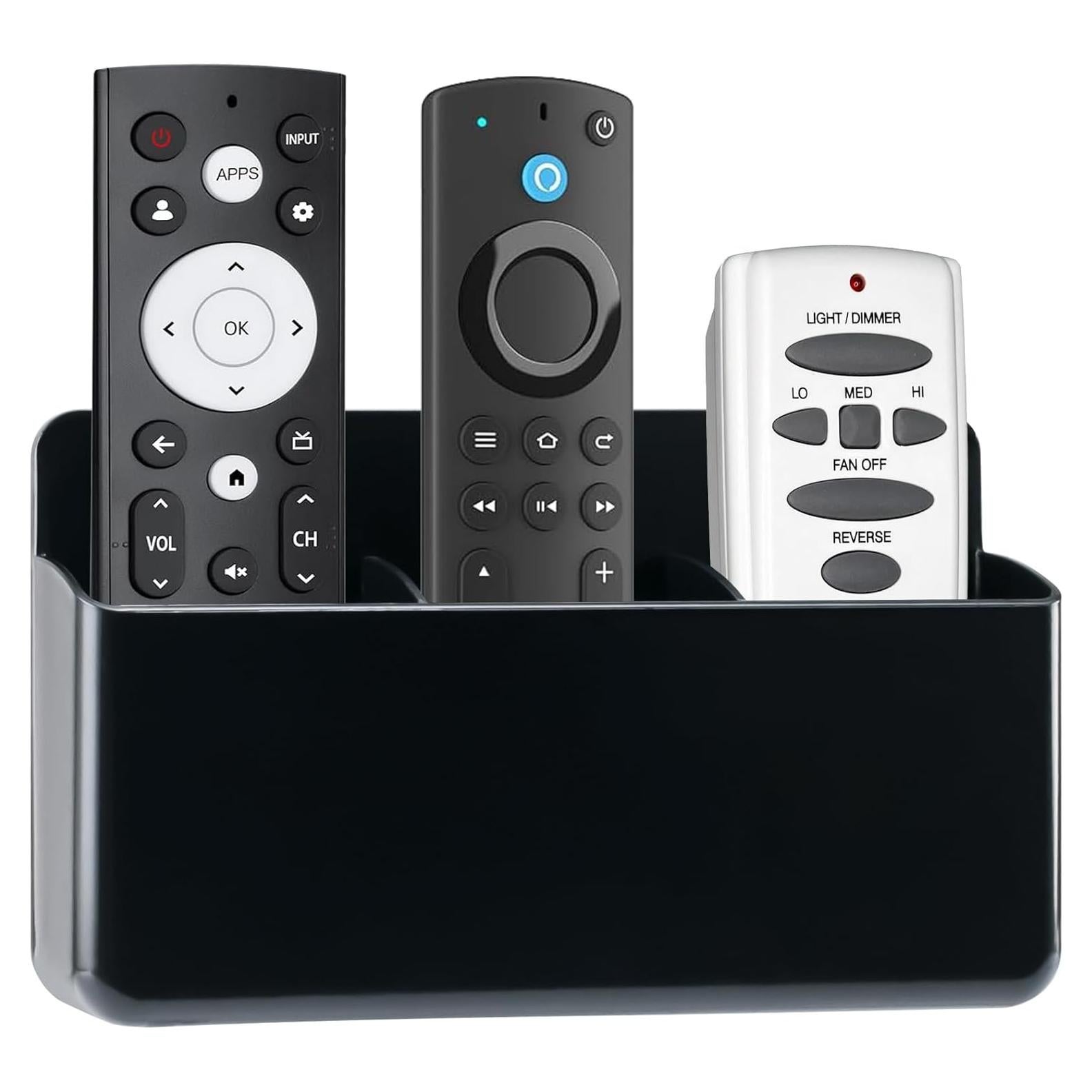 Soporte de Control Remoto de Pared VACONICO 3 Compartimentos Negro