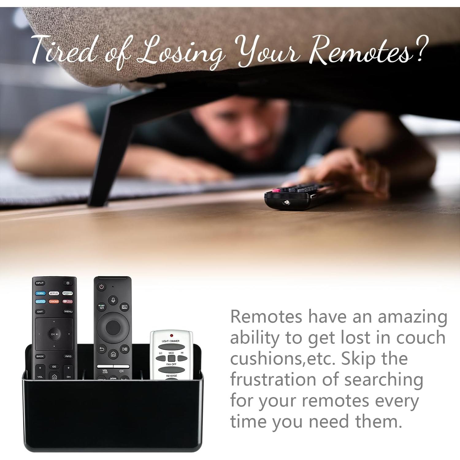 Soporte de Control Remoto de Pared VACONICO 3 Compartimentos Negro