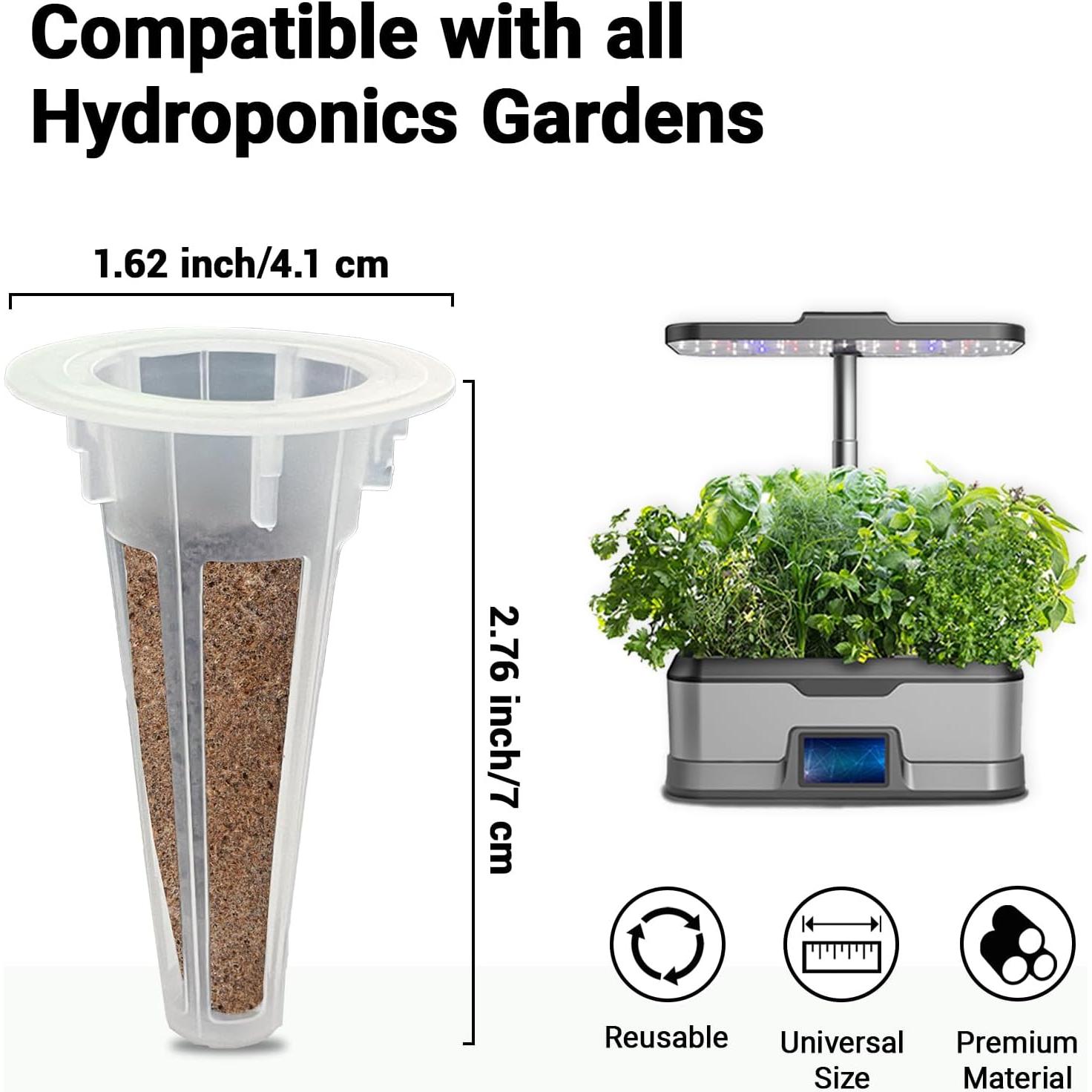 Kit de Vasos de Semillas HiHOYA para Cultivo Hidropónico - 8 Vasos con 600 Semillas de Lechuga, Albahaca, Tomate, Pepino y Más