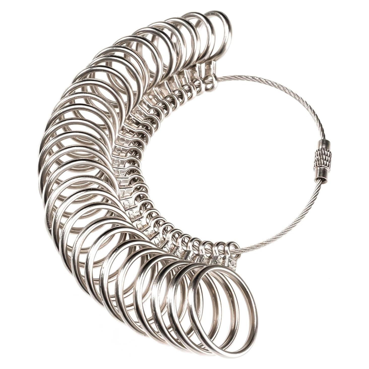 Medidor de Tamaño de Anillo Meowoo con Lupa 0-13