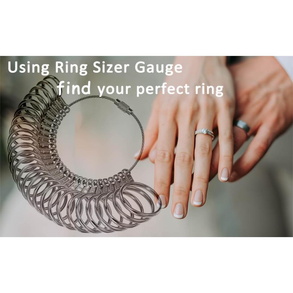 Medidor de Tamaño de Anillo Meowoo con Lupa 0-13