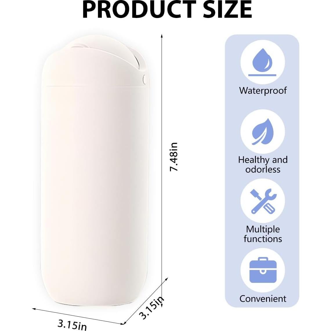 Basurero de Auto KHGUZ Beige a Prueba de Fugas 8x19cm