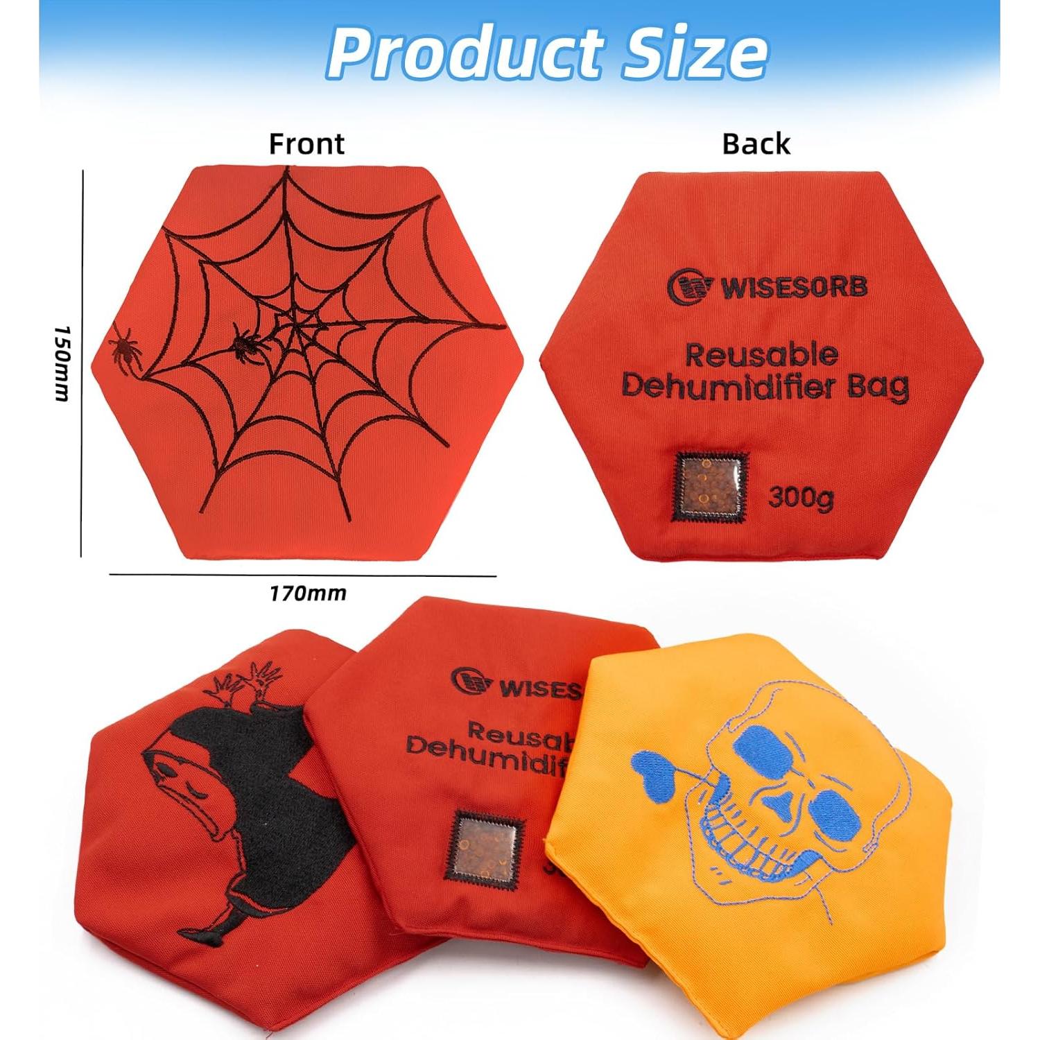 Paquete de 3 Absorbentes de Humedad Wisesorb 300g Reutilizables