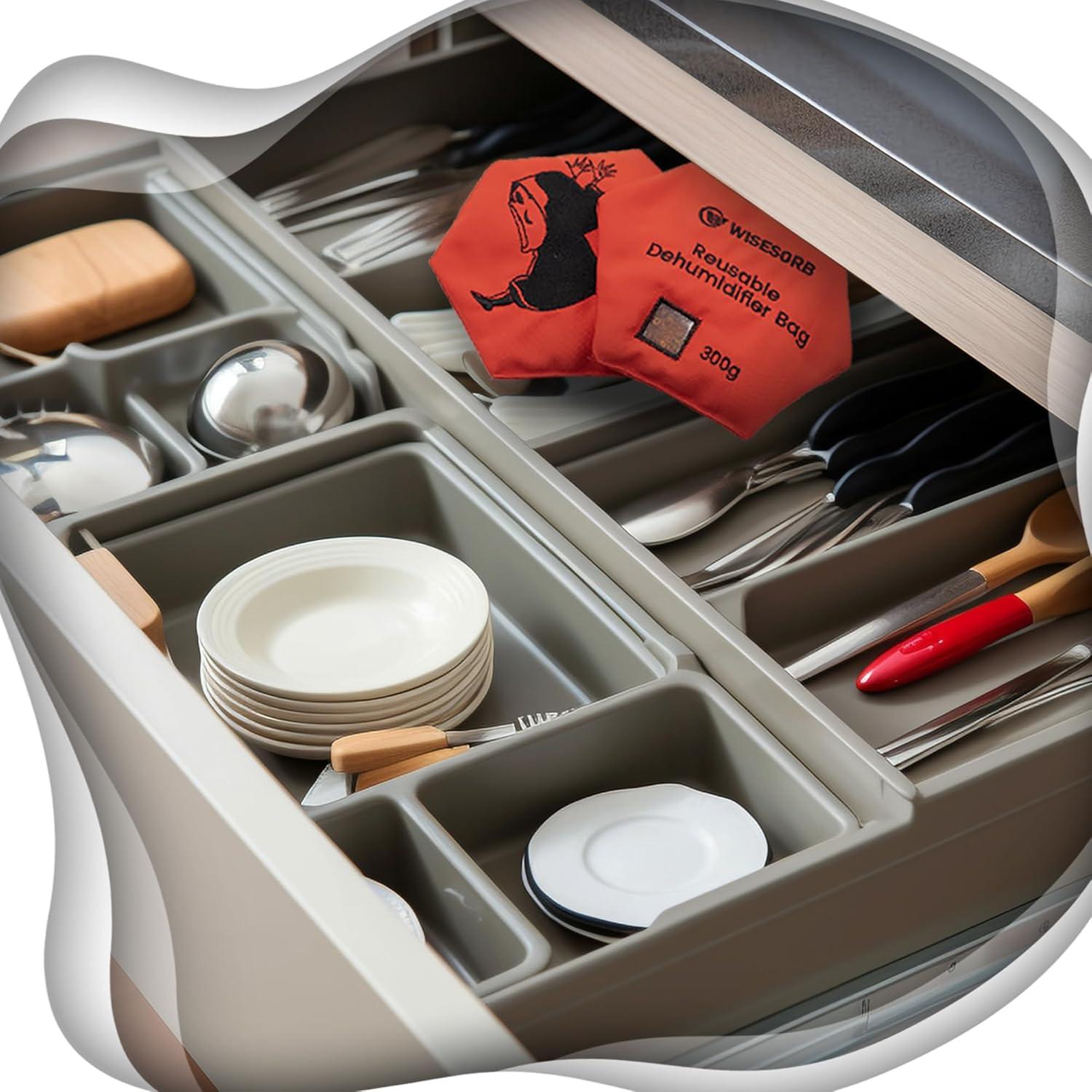 Paquete de 3 Absorbentes de Humedad Wisesorb 300g Reutilizables