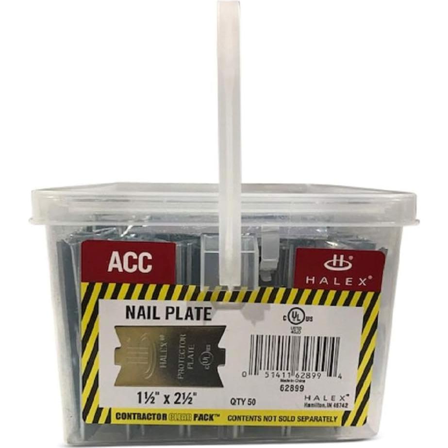 Placas de Clavo Halex 1.27 cm x 6.35 cm - 50 Piezas