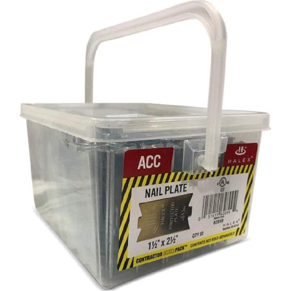 Placas de Clavo Halex 1.27 cm x 6.35 cm - 50 Piezas
